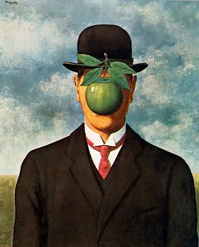 "El hombre del bombin" de René Magritte